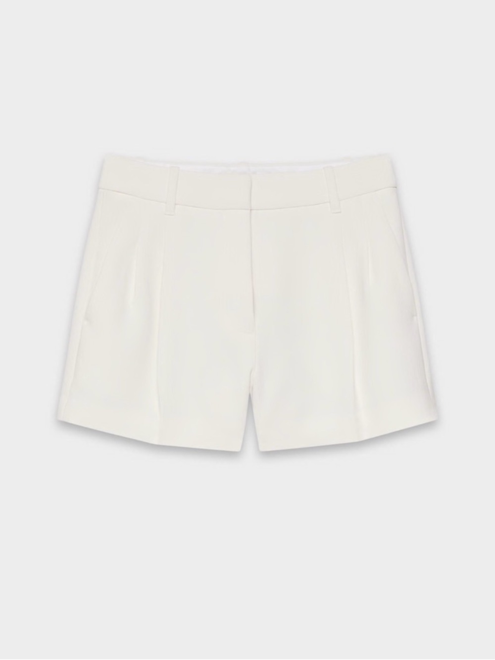 Aritzia Crepe Mini Shorts in Light Birch